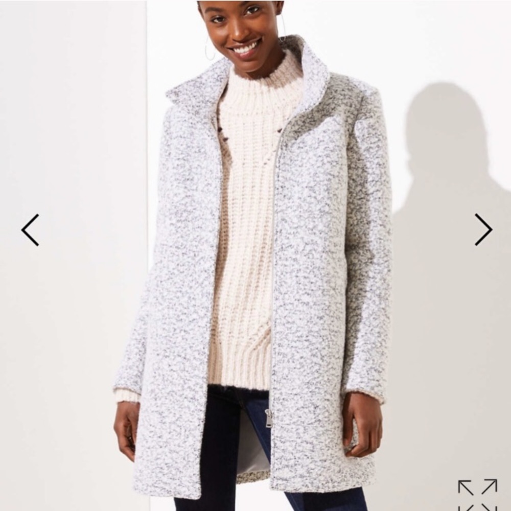 Marled Funnel Neck Coat NWOT
